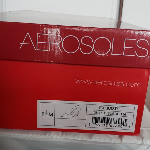 Aerosoles | Dark red suede heels NEW - Picture 8 of 8